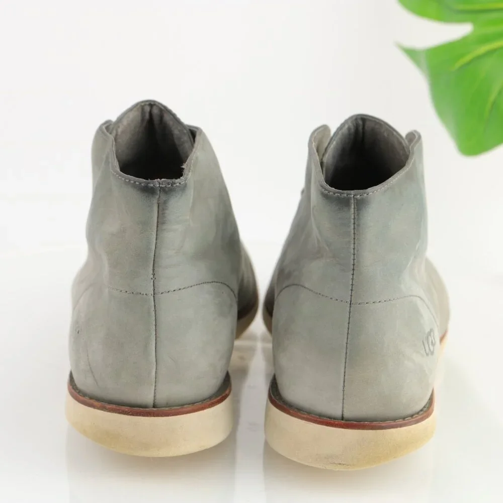 UGG Mens Harren Steifel Chukka Boot Size 12 Gray Suede Lace Up Desert Casual